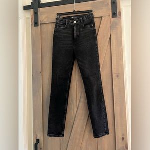 Zara High-Waisted Black Skinny Jeans, Size 2